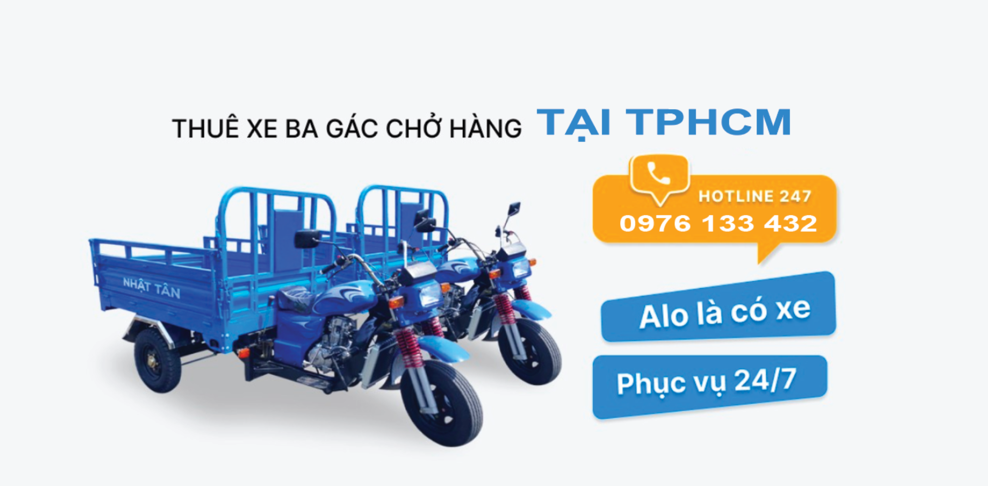 Thuê xe ba gác chở hàng tại TP.HCM